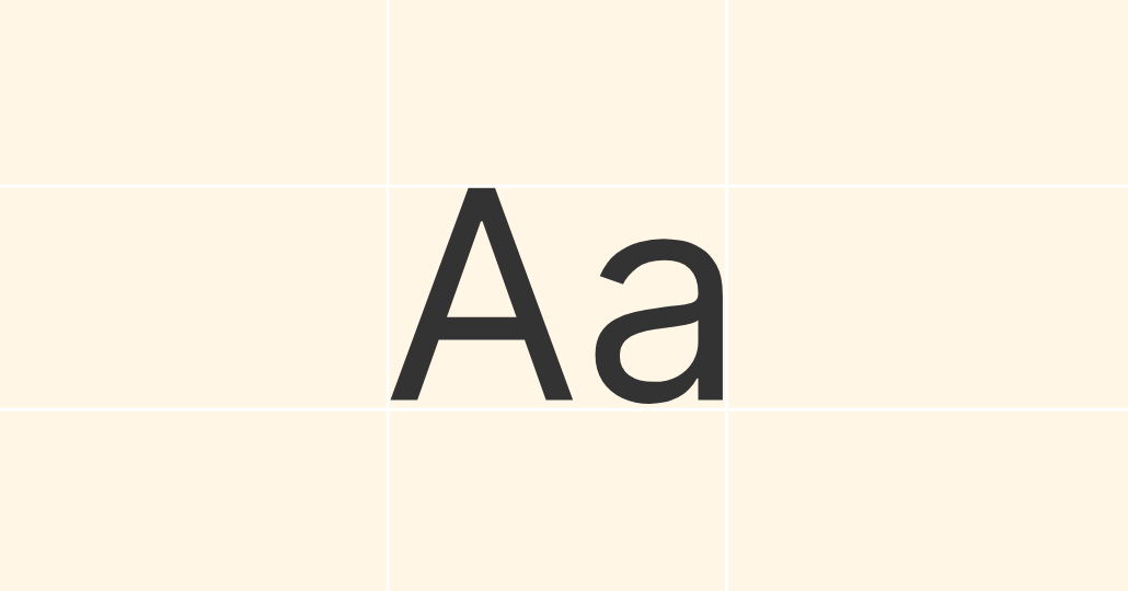 Large letters in brand typography